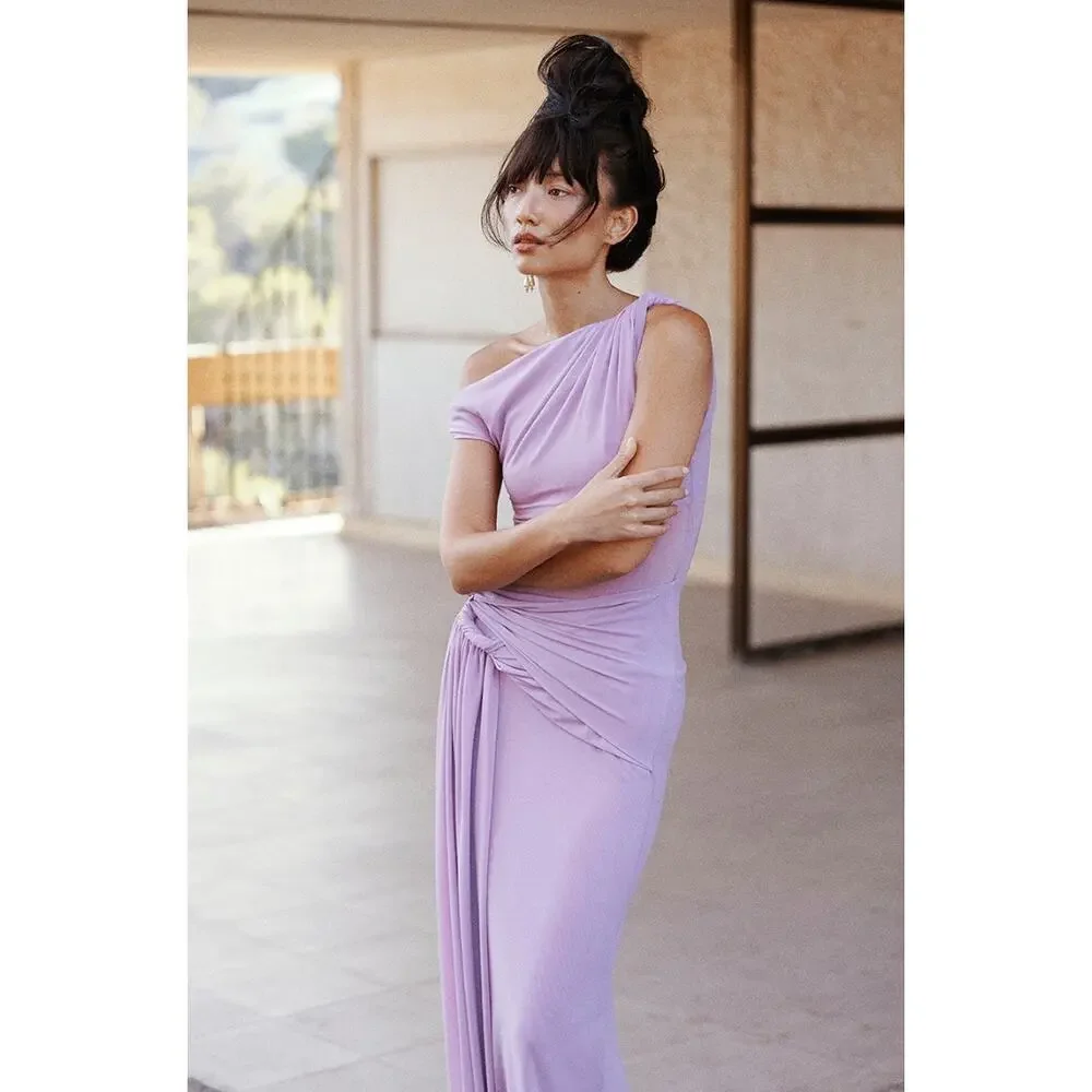 Misha THE 'SISAL' MESH DRESS Lilac L NWT - Picture 6 of 7